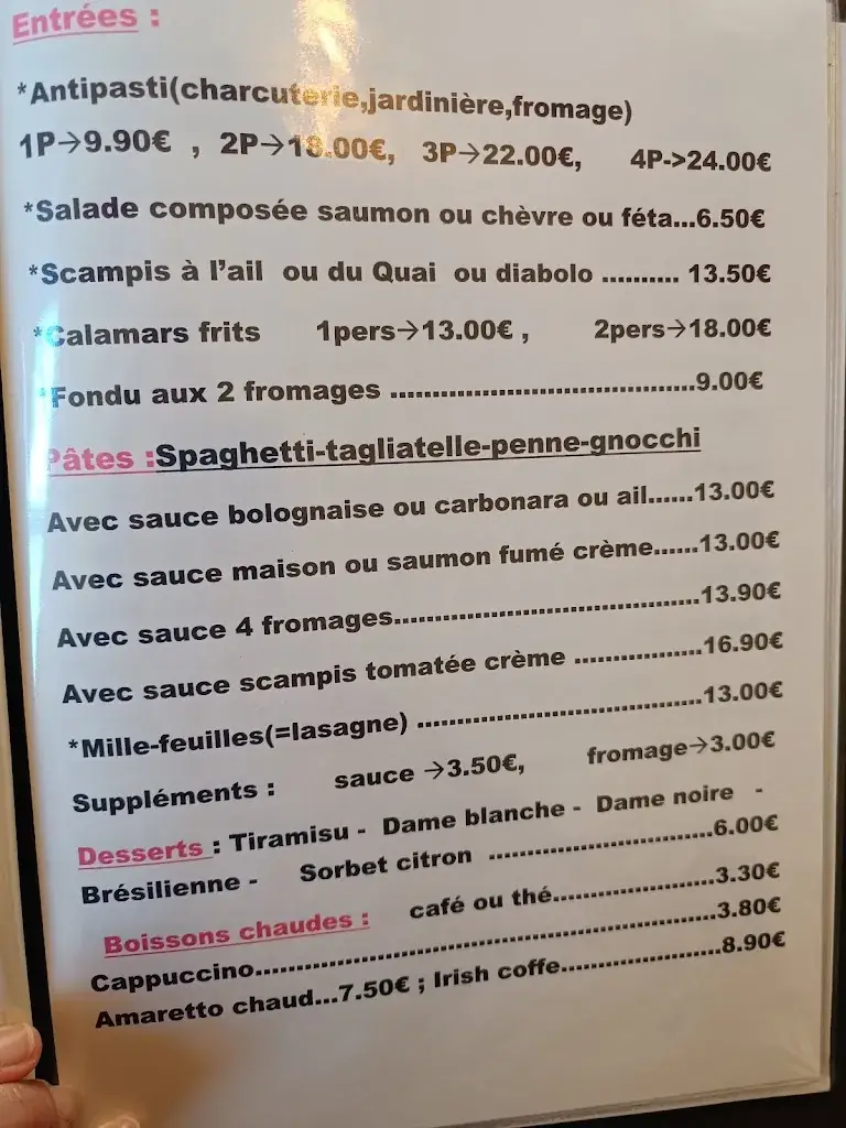 Menu_Restaurant Le Quai_Anderlues_image_2