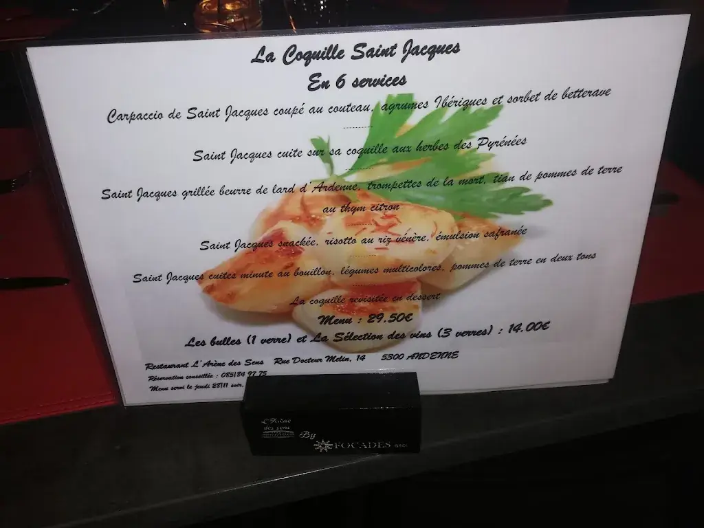 Menü_L'Arène des Sens_Andenne_Bild_2