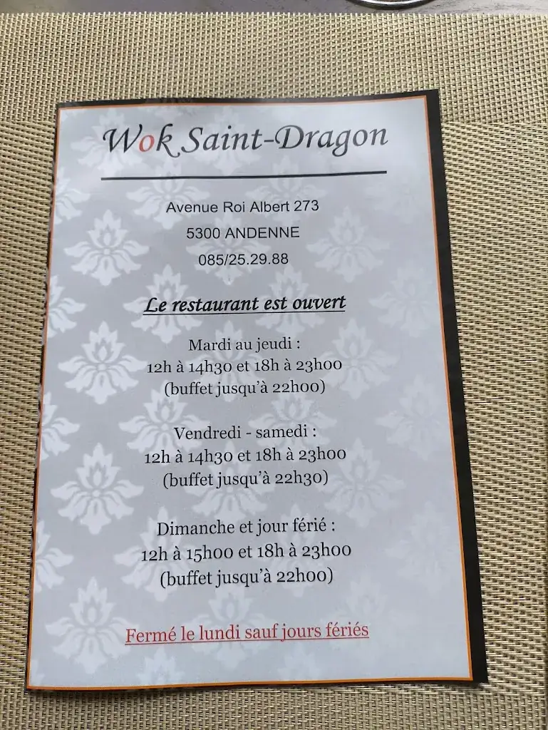Menu_Wok Saint-Dragon_Andenne_imagen_1