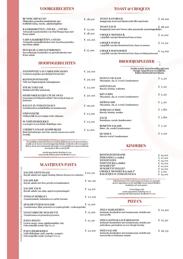 Menu_Brasserie Chérie_Berlare_image_1