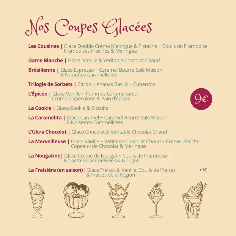 Menu_Les Cousines - Restaurant & Hébergement_Anhée_image_2