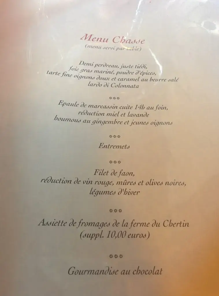 Menü_Restaurant La Fermette_Onhaye_Bild_1