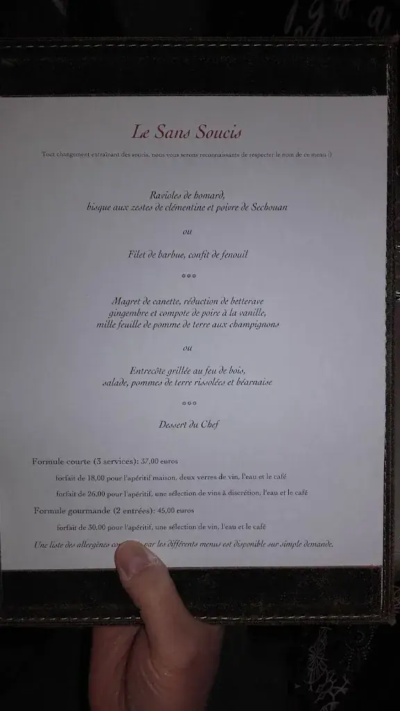 Menü_Restaurant La Fermette_Onhaye_Bild_4