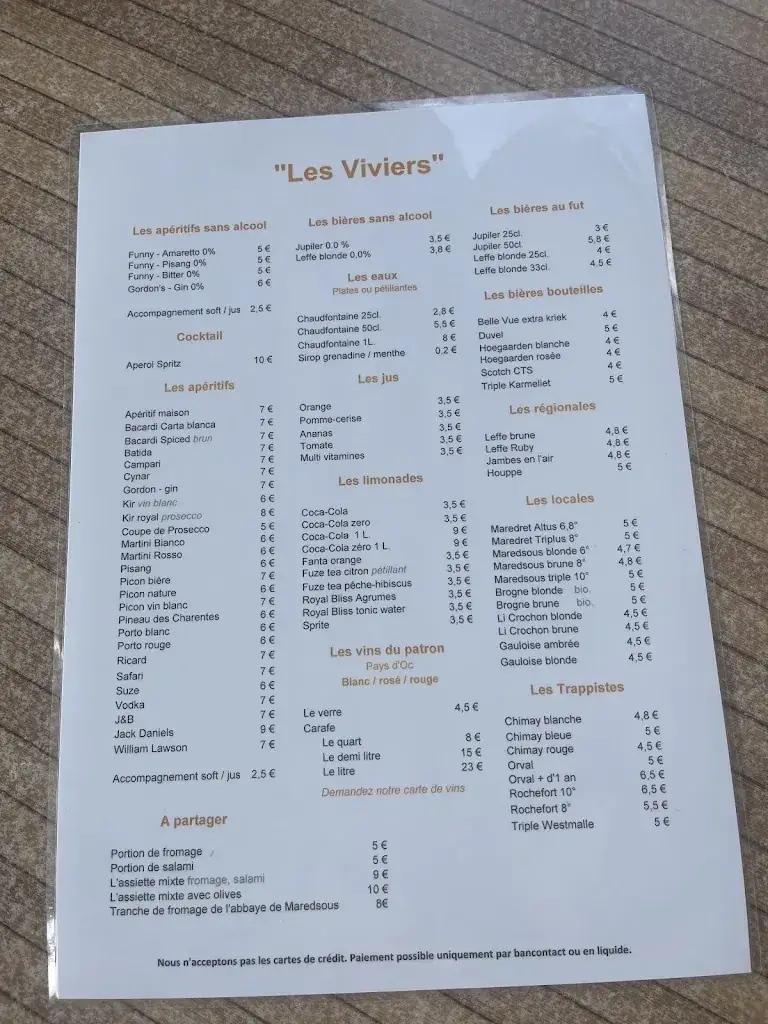 Menü_Les Viviers_Anhée_Bild_2