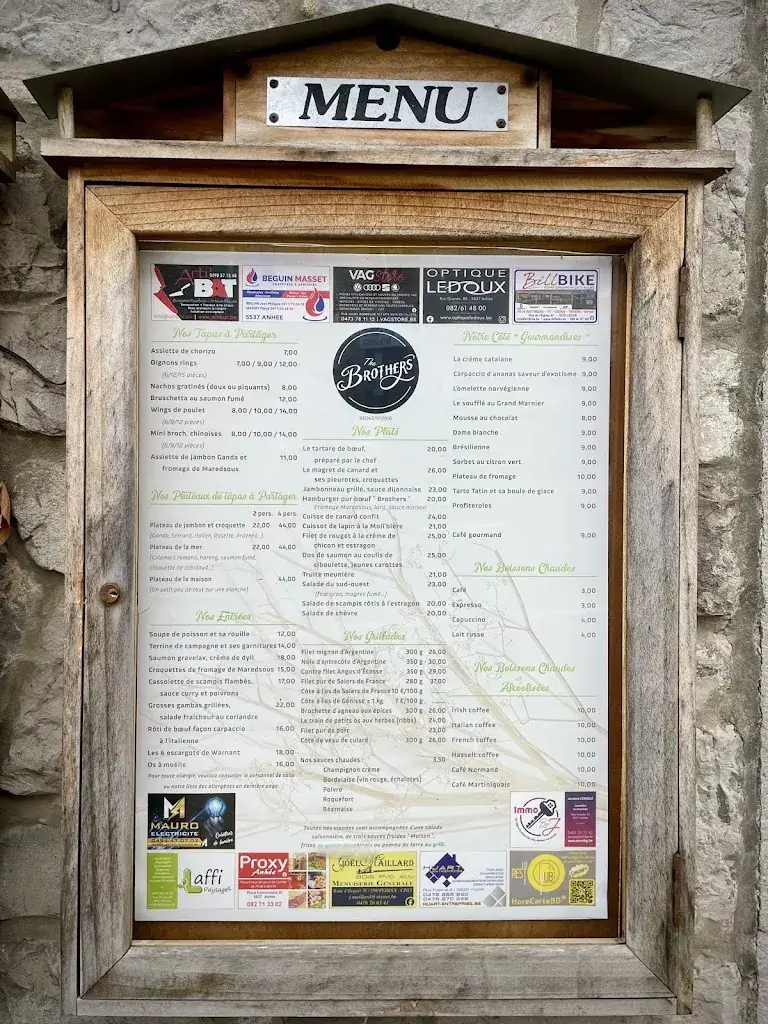 Menu_The Brothers Molignée_Anhée_image_1