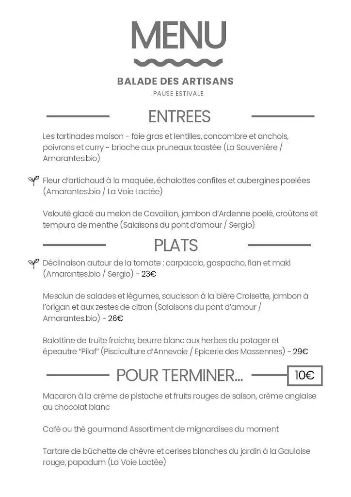 Menu_Restaurant la Tonnelle_Yvoir_image_2