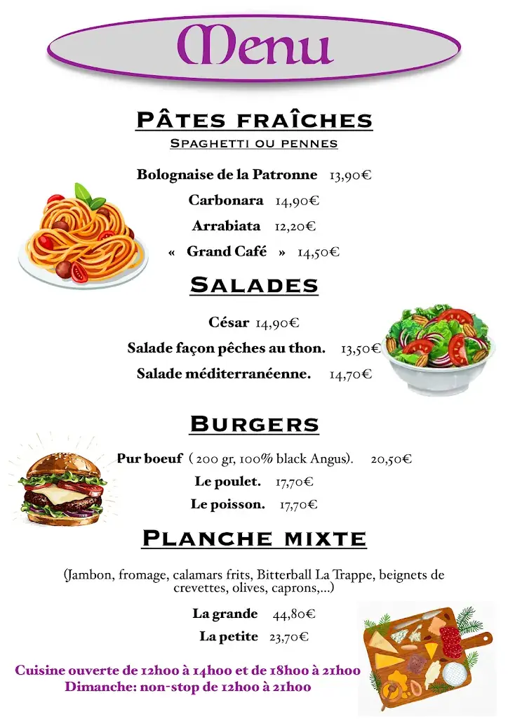 Menü_Le Grand Café_Anhée_Bild_1