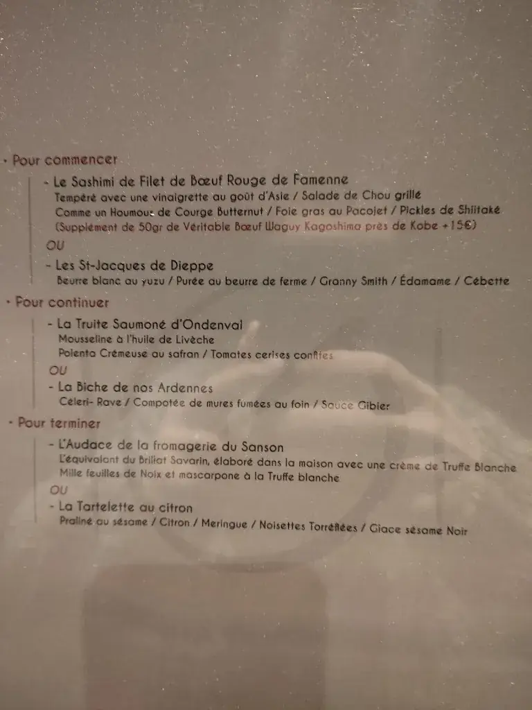 Menu_La Cuisine d'un Gourmand_Profondeville_image_1