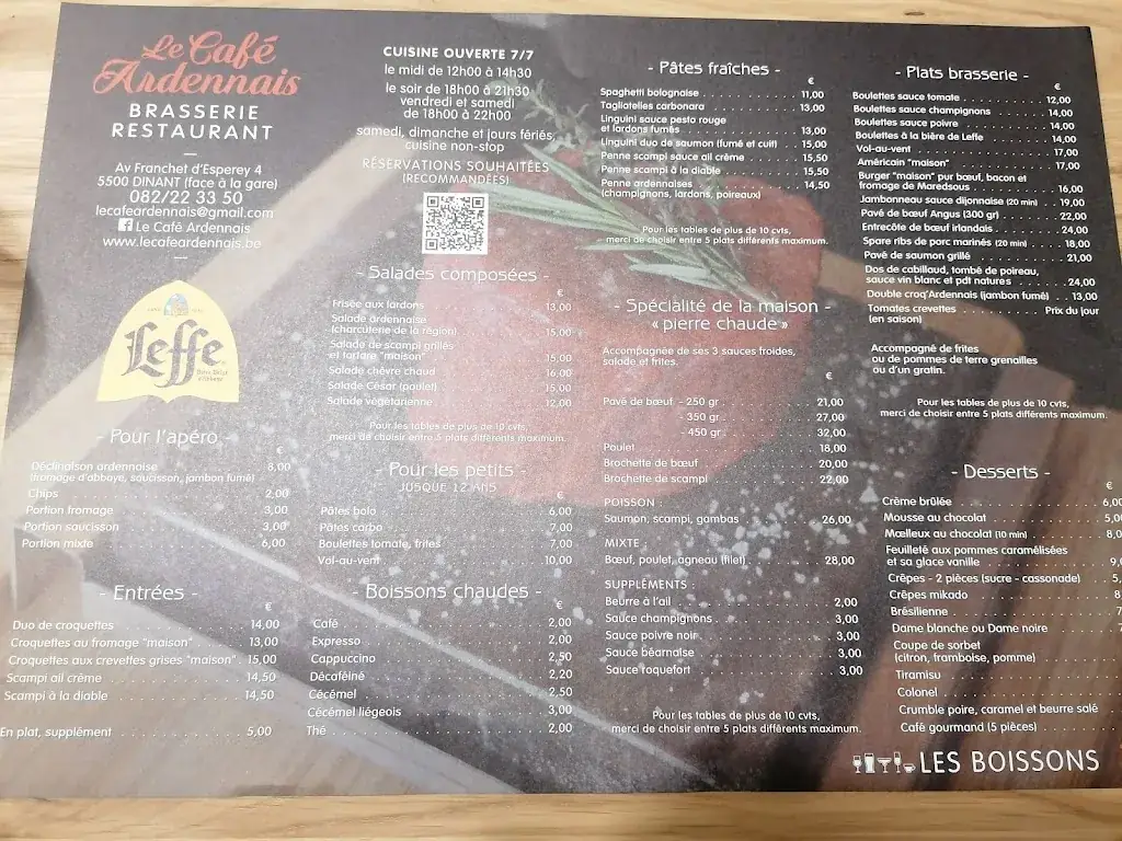 Menü_Le Café Ardennais_Dinant_Bild_4