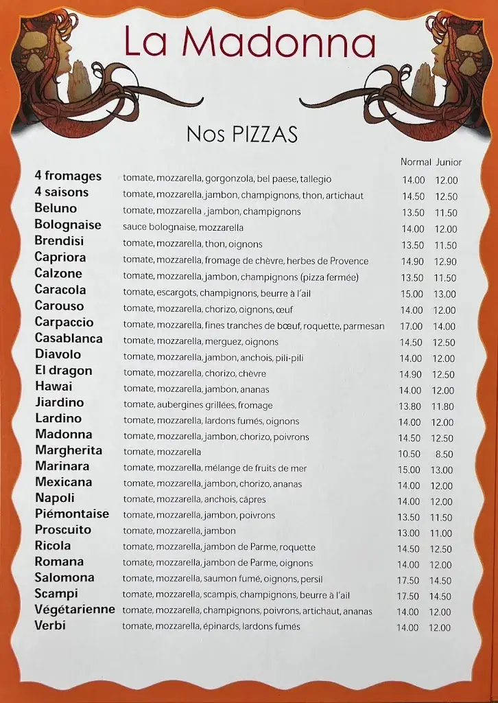 Menu_Pizzeria La Madonna_Antoing_image_2