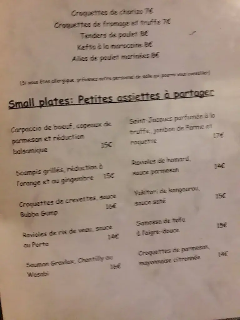 Menu_L'Arche de Noé_Tournai_image_2