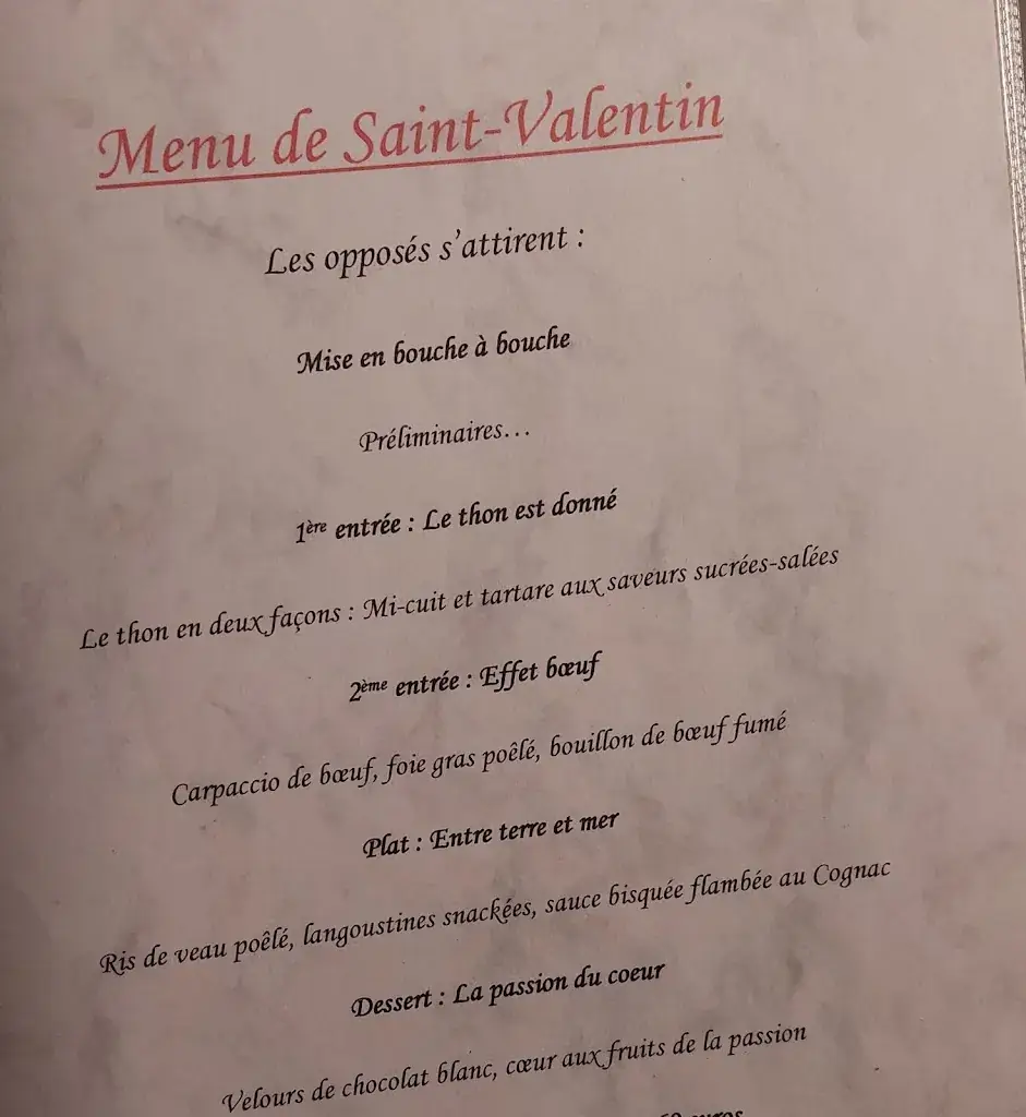 Menu_L'Arche de Noé_Tournai_image_3