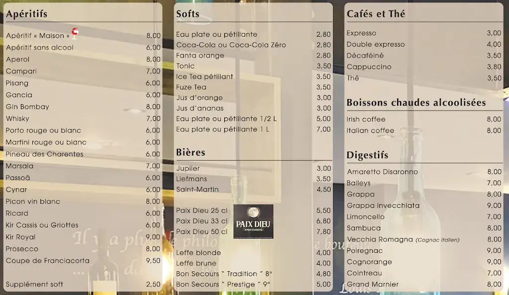 Menü_L'Enoteca - Restaurant & Salle de Réception - Tournai_Tournai_Bild_1