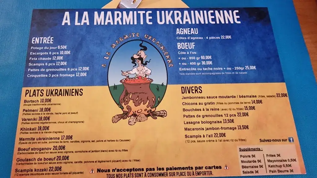 Menü_A La Marmite Ukrainienne - Arlon_Arlon_Bild_1