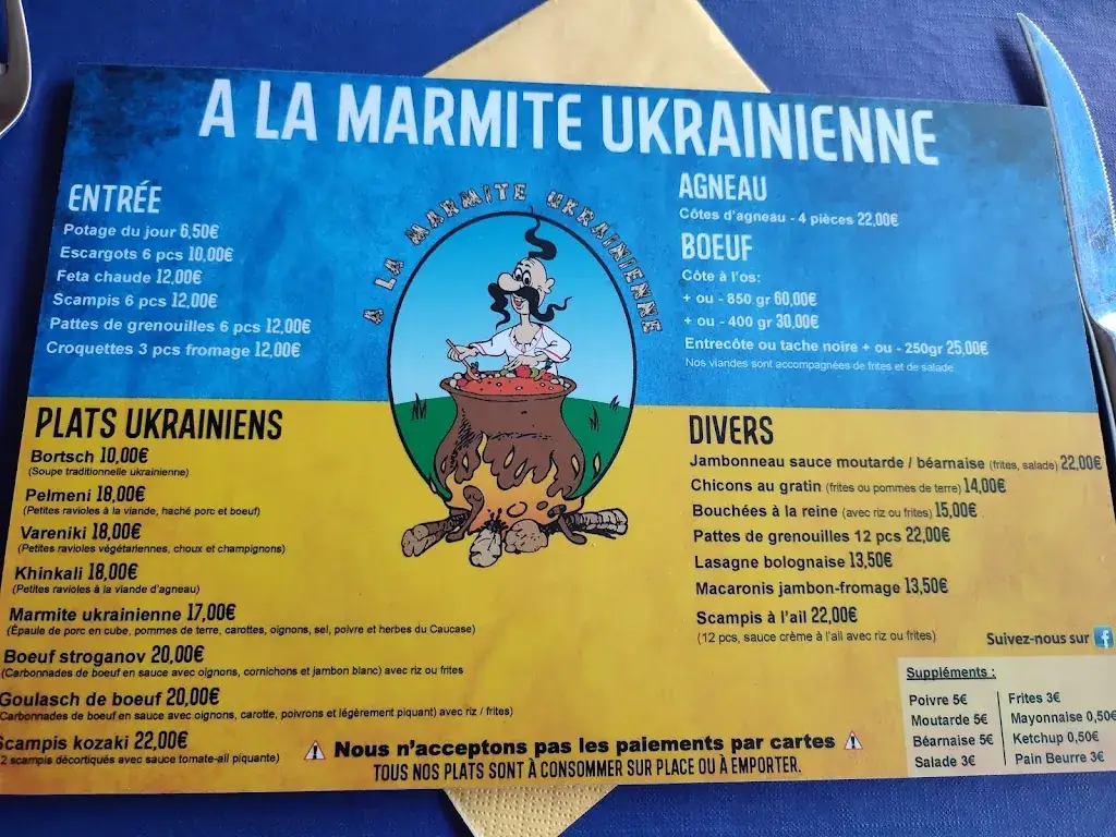 Menü_A La Marmite Ukrainienne - Arlon_Arlon_Bild_4