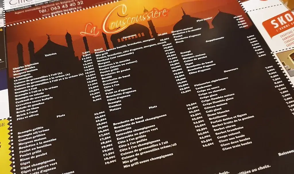 Menü_La Couscoussière_Arlon_Bild_1