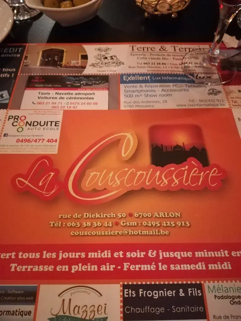 Menü_La Couscoussière_Arlon_Bild_2