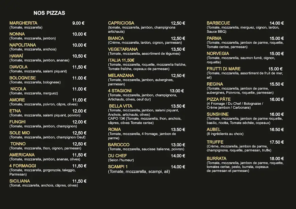 Menü_Bella Vita Pizzeria_Aubel_Bild_1