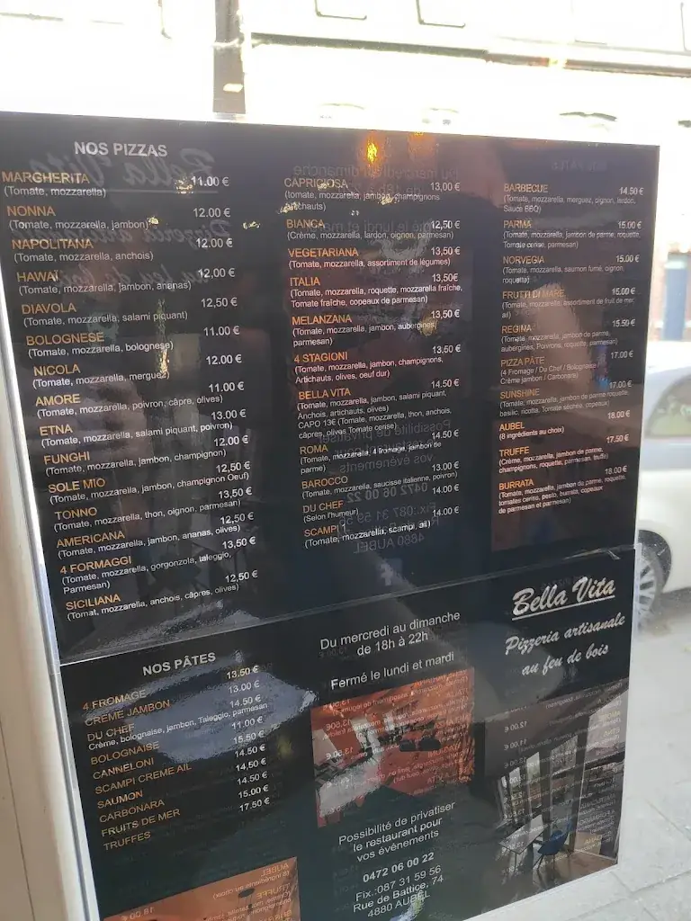 Menü_Bella Vita Pizzeria_Aubel_Bild_3