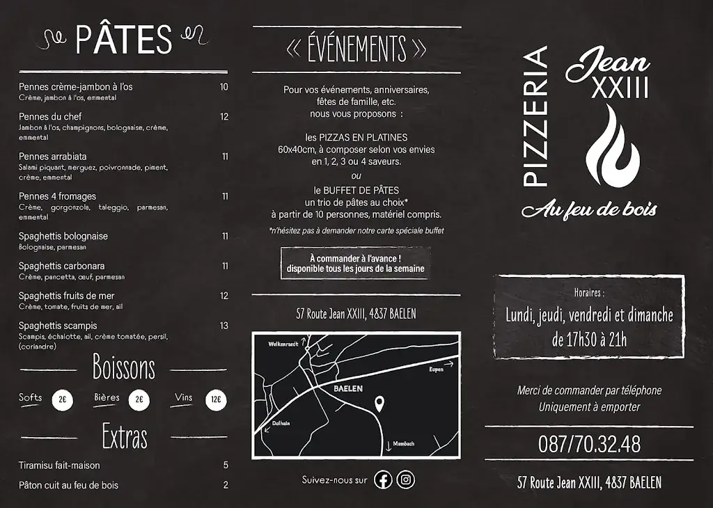 Menu_Pizzeria Jean XXIII_Baelen_image_2