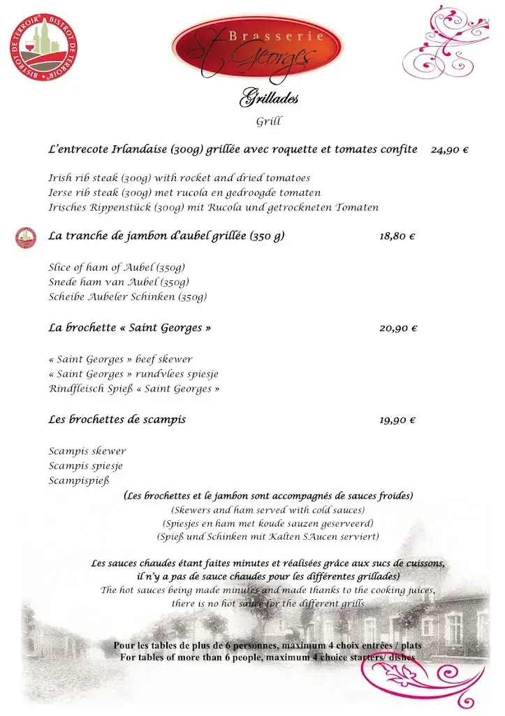 Menu_Brasserie St Georges_Limbourg_imagen_4