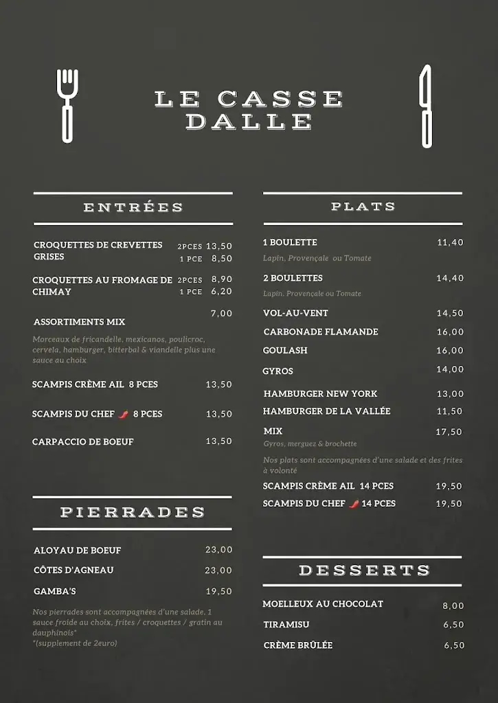 Menü_Le Casse Dalle_Bassenge_Bild_1