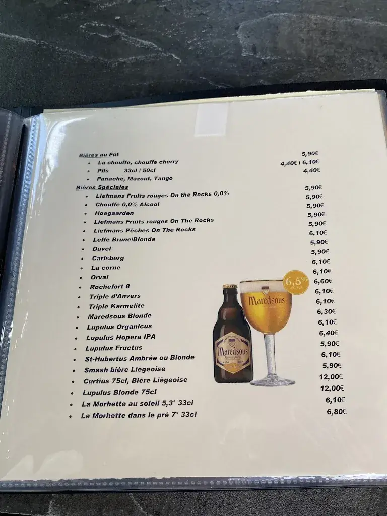 Menu_La Brasserie Ardennaise_Bastogne_imagen_3