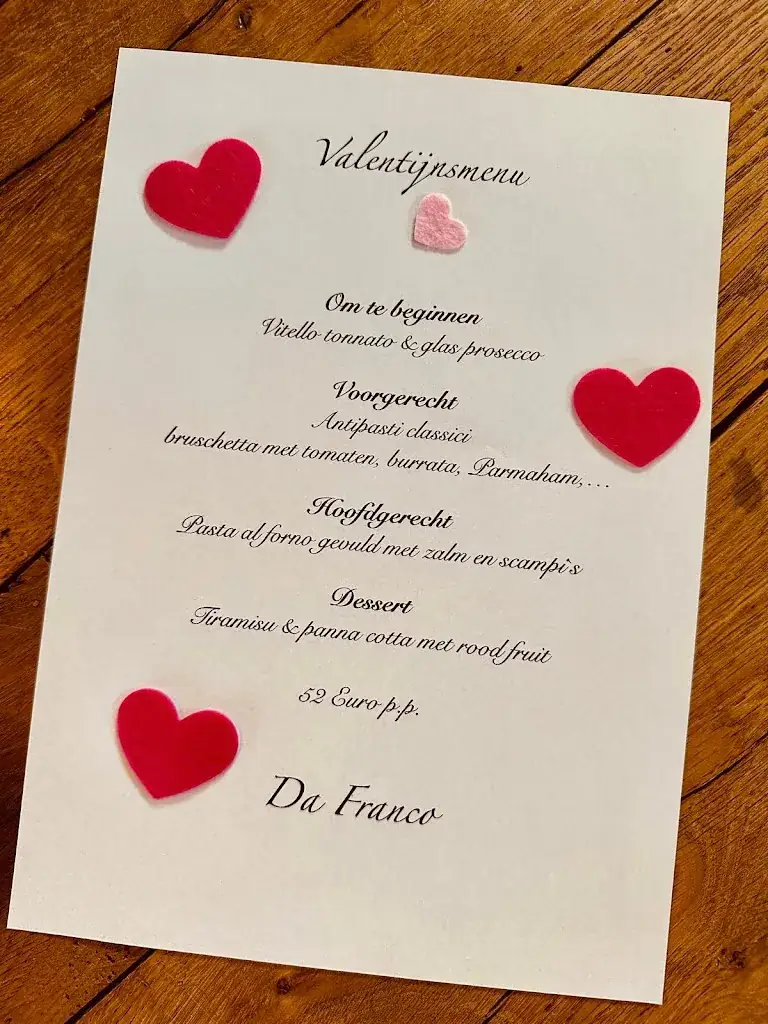 Menü_Da Franco_Bilzen-Hoeselt_Bild_1