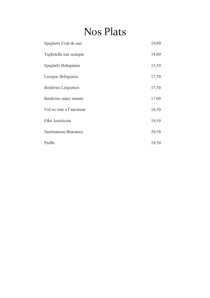 Menü_Le Vintage_Bastogne_Bild_4