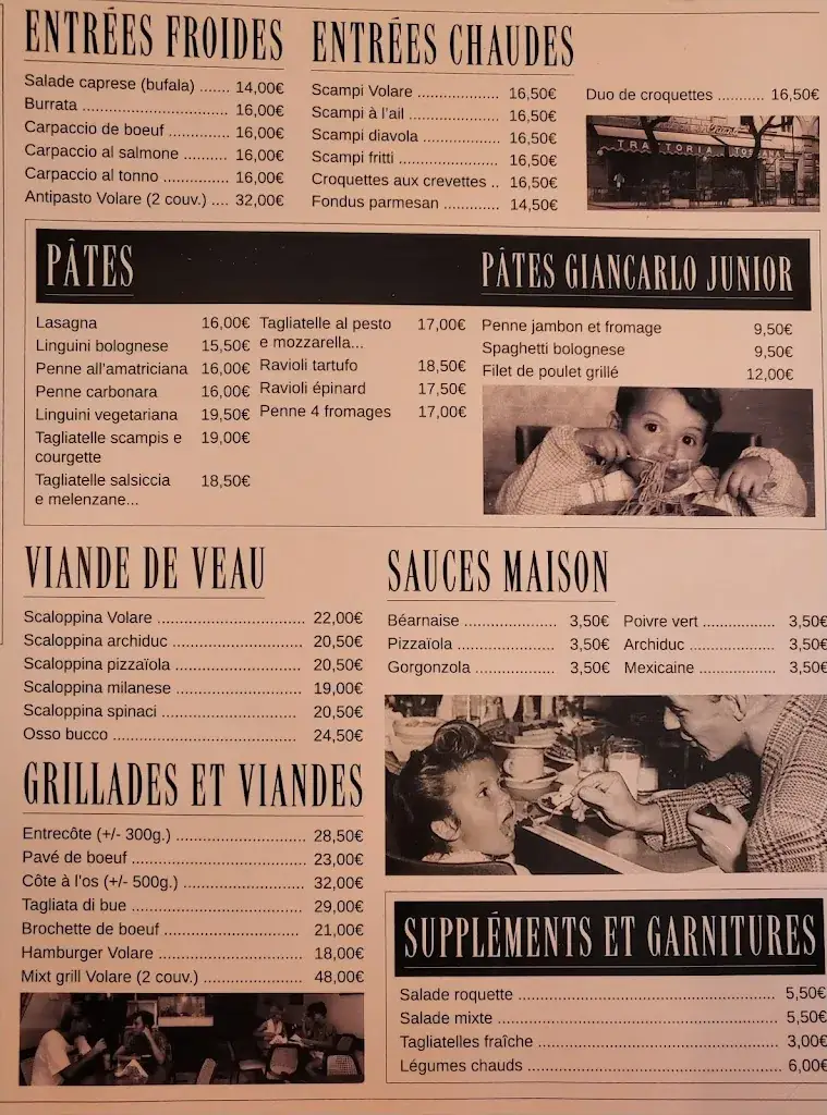 Menu_La Pizzeria Volare_Beauvechain_image_1