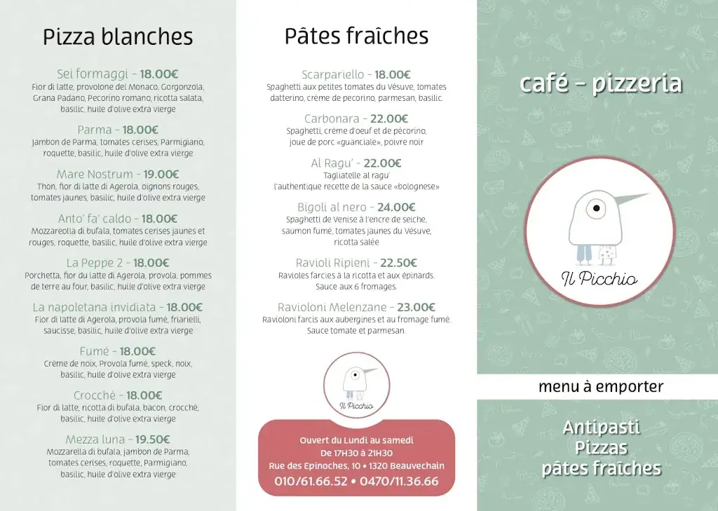 Menü_IL PICCHIO Hamme-mille_Beauvechain_Bild_1