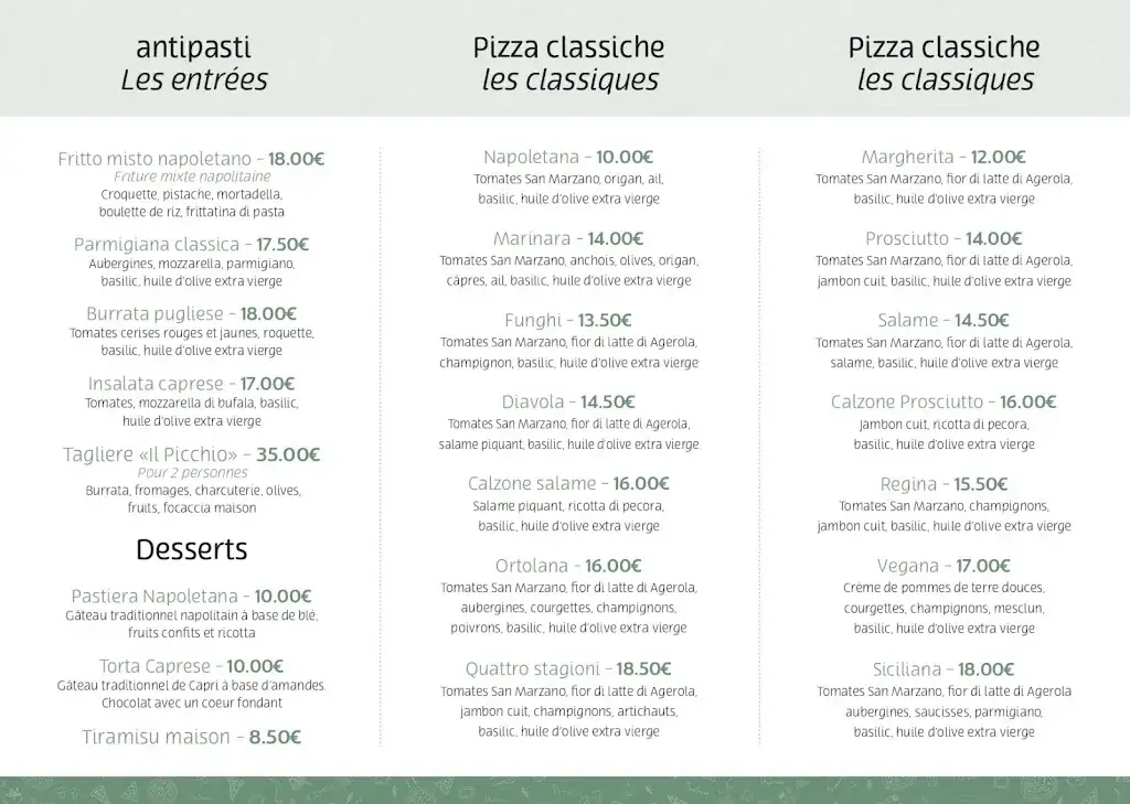 Menü_IL PICCHIO Hamme-mille_Beauvechain_Bild_2