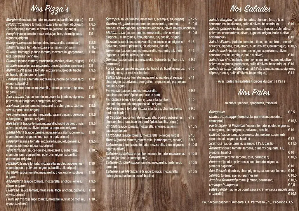 Menu_Il Pizzaiolo_Beauvechain_image_1