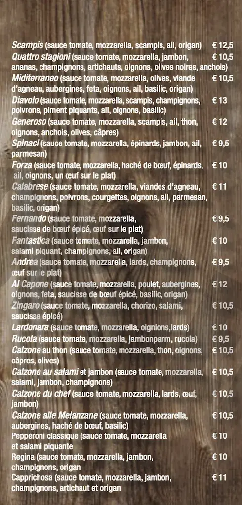 Menu_Il Pizzaiolo_Beauvechain_image_4