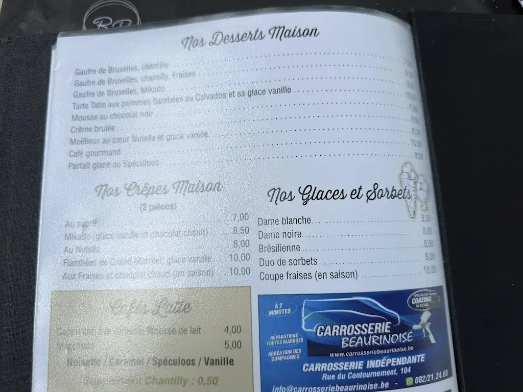 Menü_Brasserie Le Pèlerin_Beauraing_Bild_1