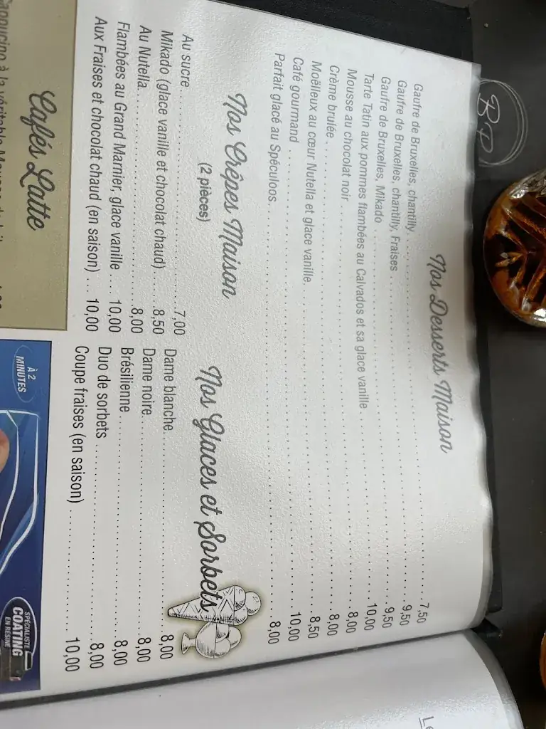 Menü_Brasserie Le Pèlerin_Beauraing_Bild_2