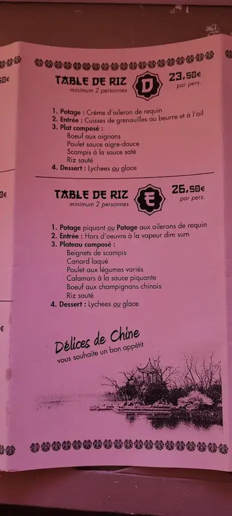 Menu_Délices De Chine_Beauraing_imagen_2