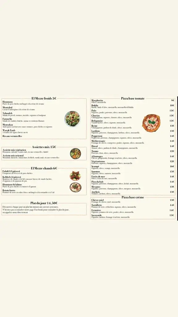 Menu_Chez Zizou_Beauraing_image_1