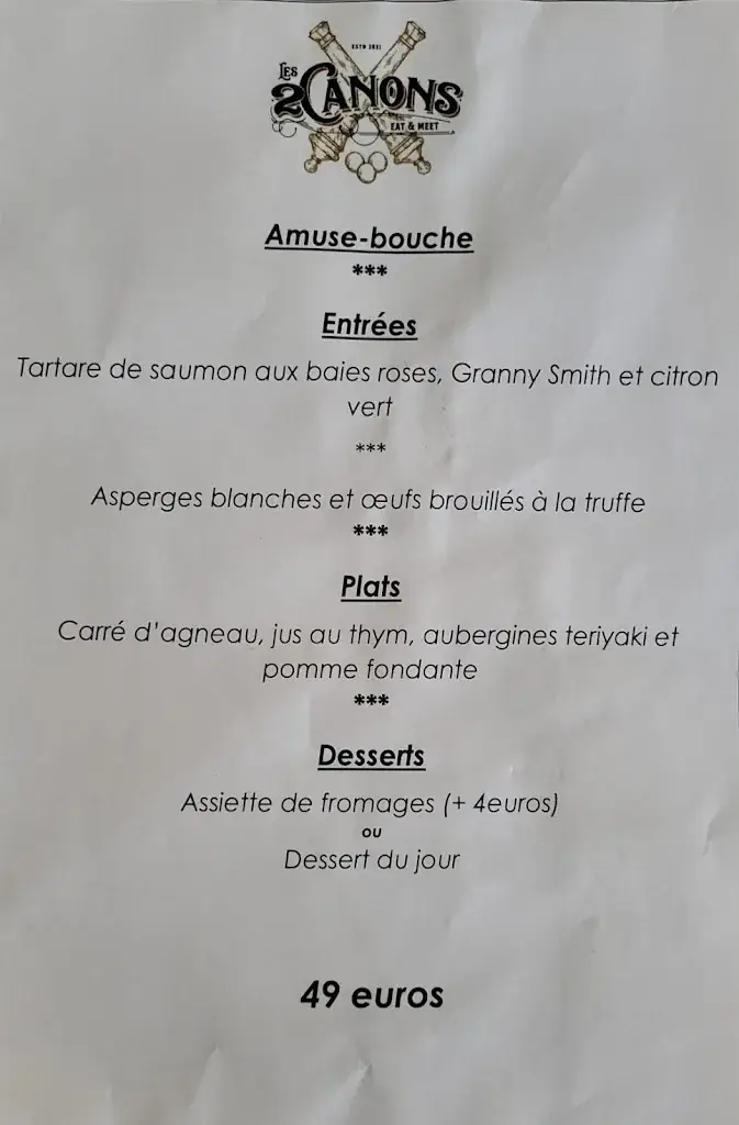 Menu_Les 2 Canons_Lasne_imagen_2