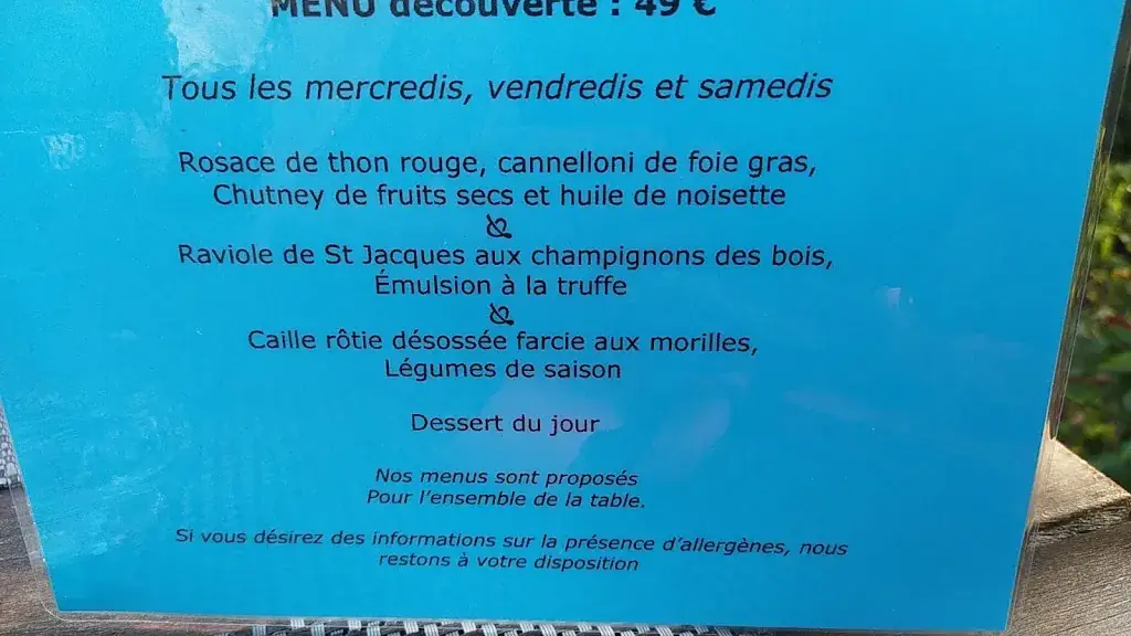 Menu_Auberge de la Roseraie_Lasne_image_1