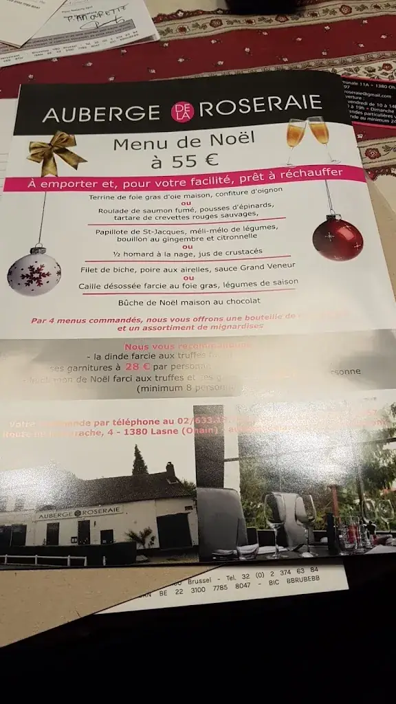 Menu_Auberge de la Roseraie_Lasne_image_3
