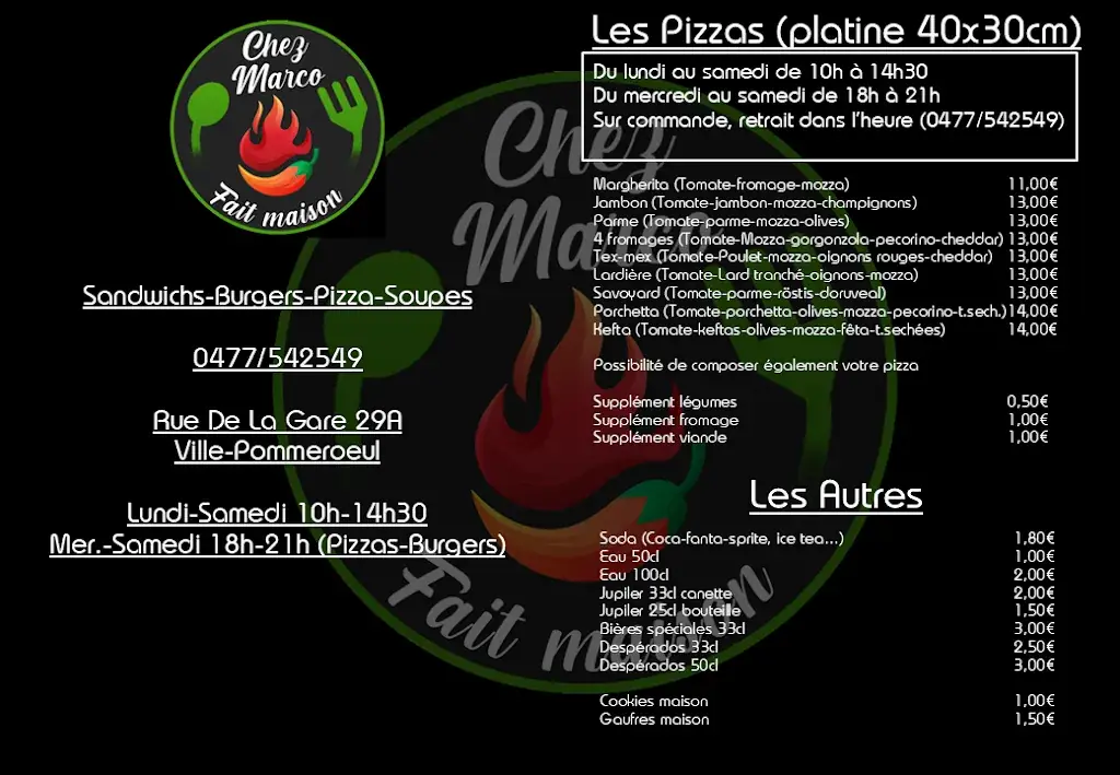 Menü_Chez Marco_Bernissart_Bild_2