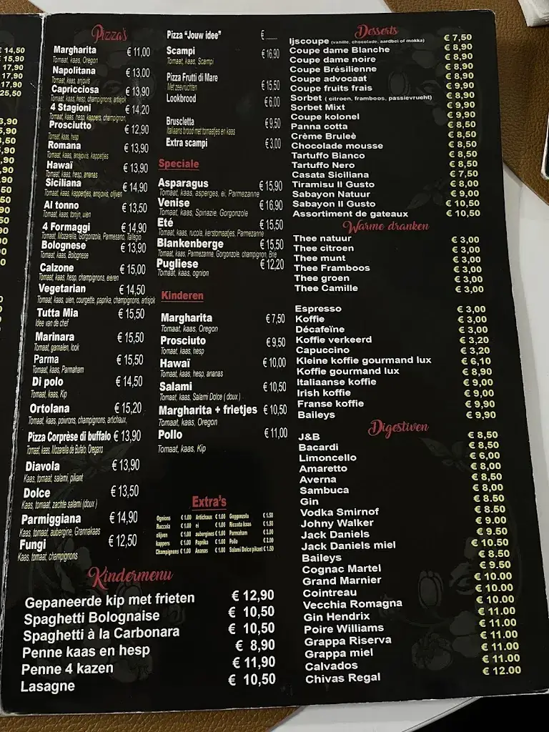 Menu_Il Gusto d'Italia_Blankenberge_image_4