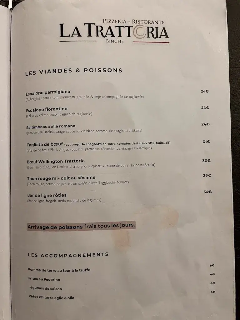 Menü_La Trattoria_Binche_Bild_3