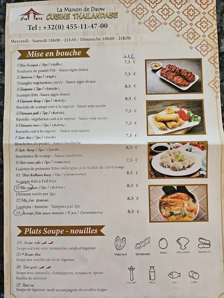 Menu_La Maison de Daow_Binche_image_2