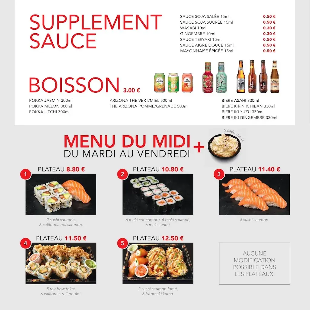 Menu_Sushi à la Vie Binche_Binche_image_1