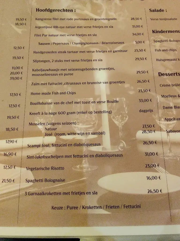 Menü_Brasserie José_Blankenberge_Bild_1