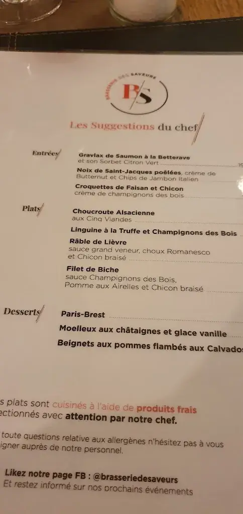 Menu_Brasserie des Saveurs_Braine-le-Château_image_1