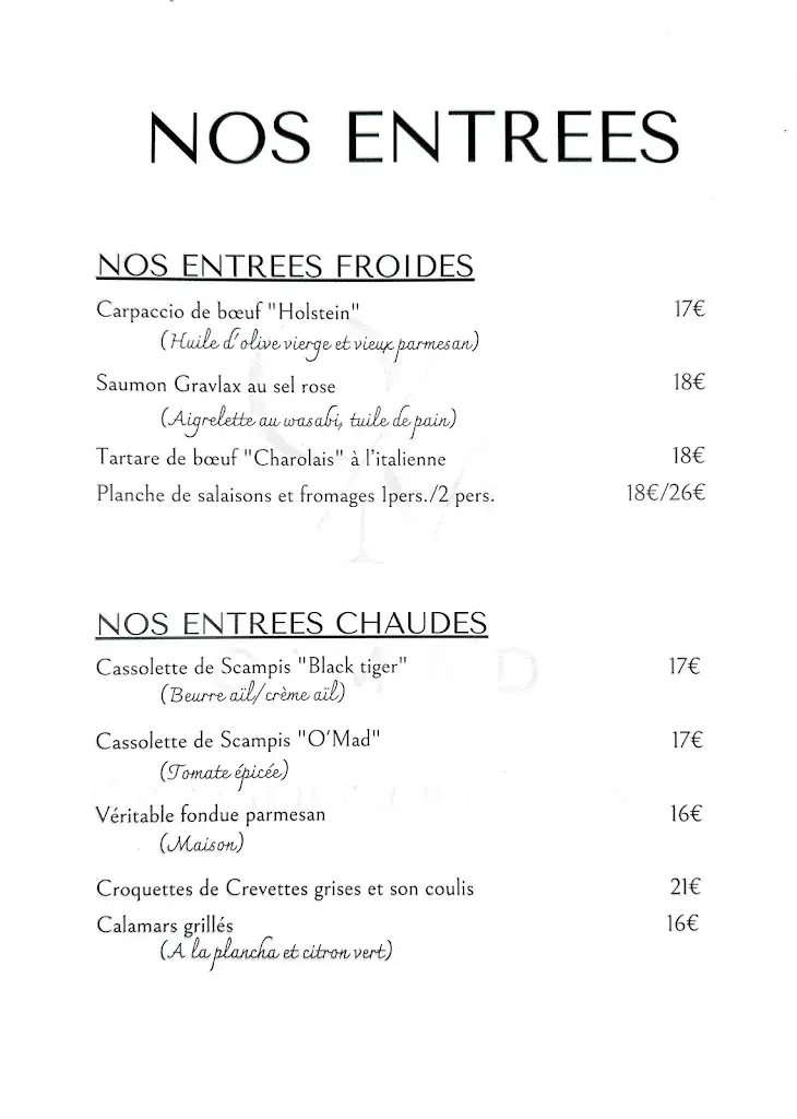 Menu_Restaurant O'Mad_Beyne-Heusay_image_1