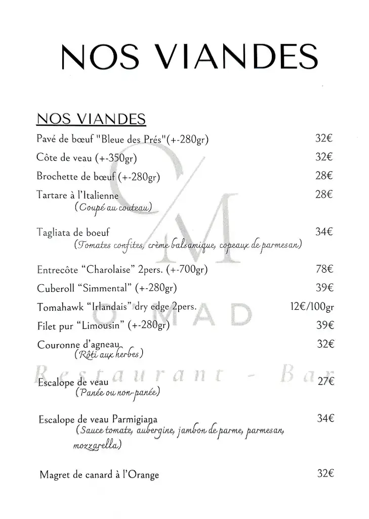 Menu_Restaurant O'Mad_Beyne-Heusay_image_4
